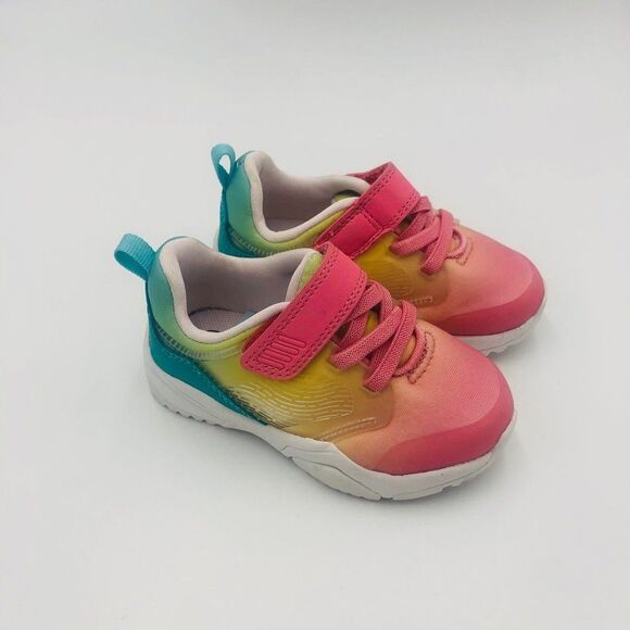 Brand New Cat &‎ Jack Toddler Multicolored Baby Girl Sneakers Size 7 - Picture 3 of 5